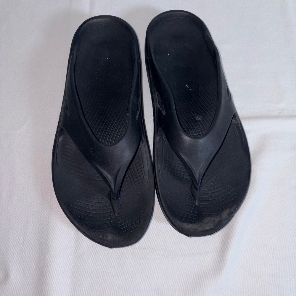 OOFOS OOriginal Recovery Sandals Mens Black Good Arch Support Thong Flip Flops